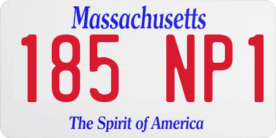 MA license plate 185NP1