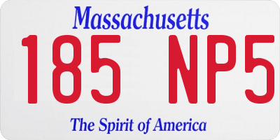 MA license plate 185NP5