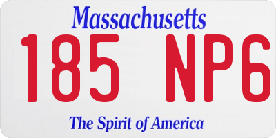 MA license plate 185NP6