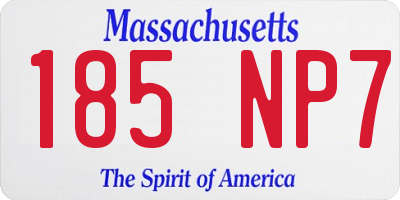 MA license plate 185NP7