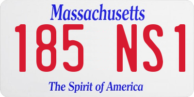 MA license plate 185NS1