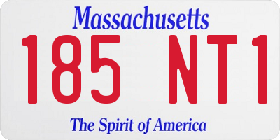 MA license plate 185NT1