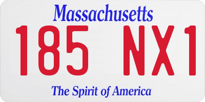 MA license plate 185NX1