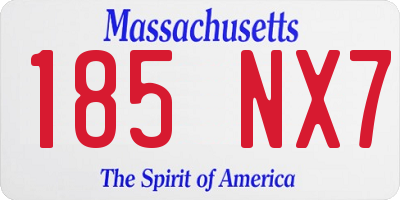 MA license plate 185NX7