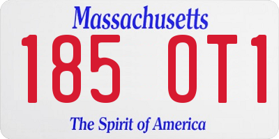 MA license plate 185OT1