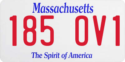MA license plate 185OV1