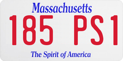 MA license plate 185PS1