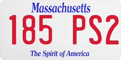 MA license plate 185PS2