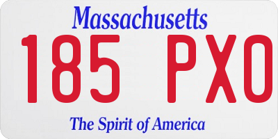 MA license plate 185PX0