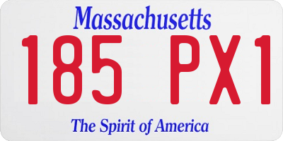 MA license plate 185PX1