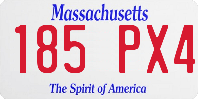 MA license plate 185PX4