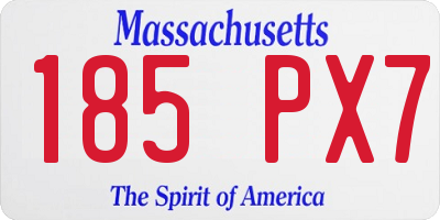MA license plate 185PX7