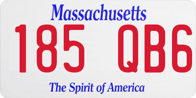 MA license plate 185QB6