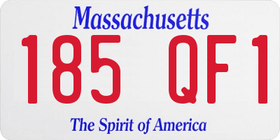 MA license plate 185QF1