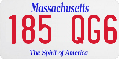 MA license plate 185QG6