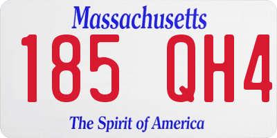 MA license plate 185QH4
