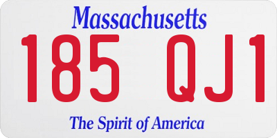 MA license plate 185QJ1