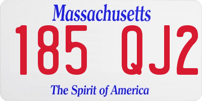 MA license plate 185QJ2