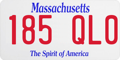 MA license plate 185QL0