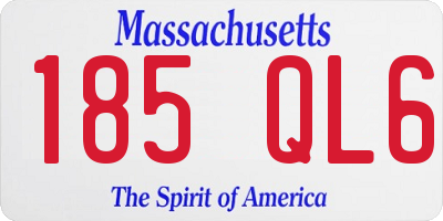 MA license plate 185QL6