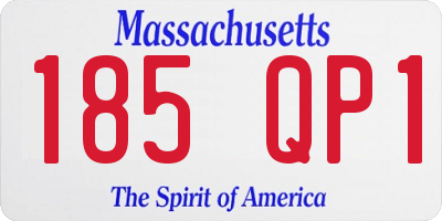 MA license plate 185QP1