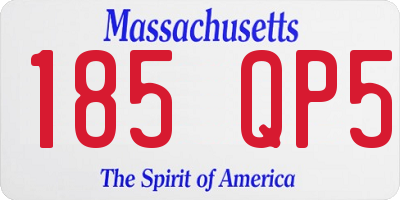 MA license plate 185QP5