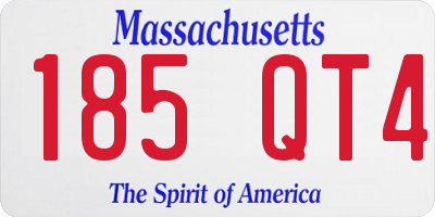 MA license plate 185QT4