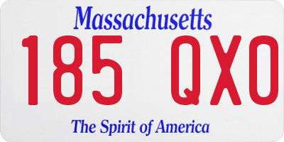 MA license plate 185QX0