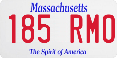 MA license plate 185RM0