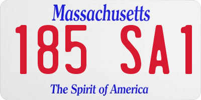 MA license plate 185SA1