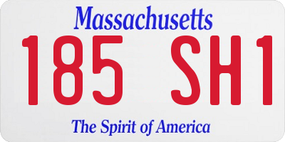 MA license plate 185SH1