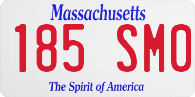 MA license plate 185SM0