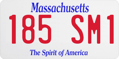 MA license plate 185SM1