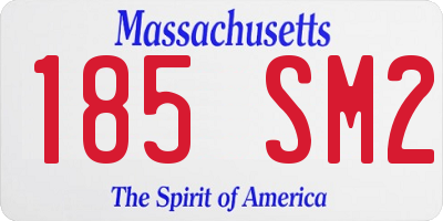MA license plate 185SM2