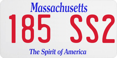 MA license plate 185SS2
