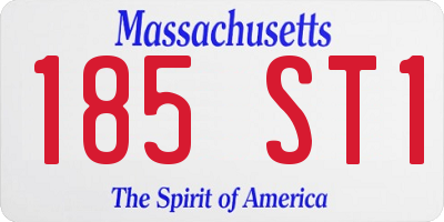 MA license plate 185ST1