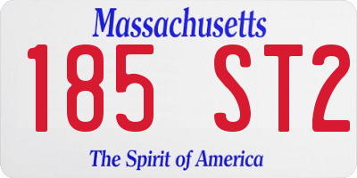 MA license plate 185ST2