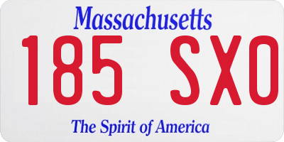 MA license plate 185SX0