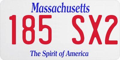 MA license plate 185SX2