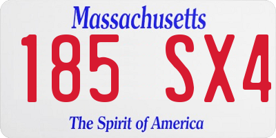 MA license plate 185SX4