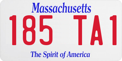 MA license plate 185TA1