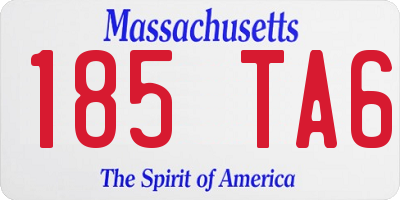 MA license plate 185TA6