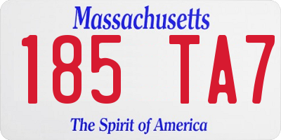 MA license plate 185TA7