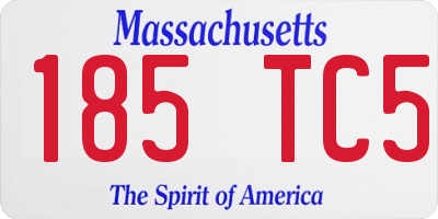 MA license plate 185TC5