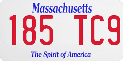 MA license plate 185TC9