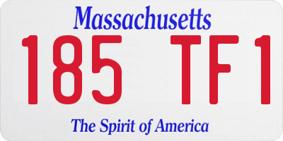 MA license plate 185TF1