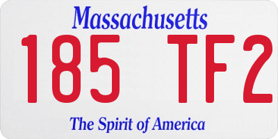 MA license plate 185TF2