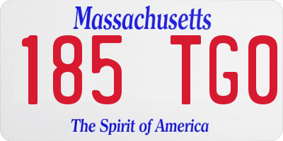 MA license plate 185TG0