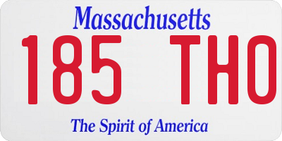 MA license plate 185TH0