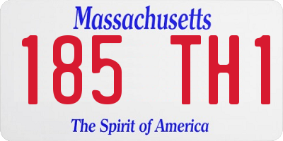 MA license plate 185TH1